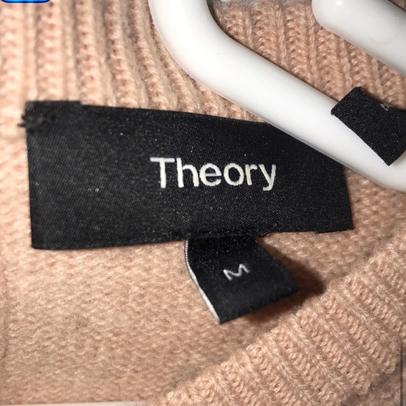 Theory Cashmere Sweater (CL04), Pretty Pale Pink, Medium - Picture 4 of 5